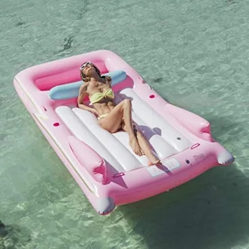 FUNBOY Retro Convertible Pink Pool Float for Summer Fun