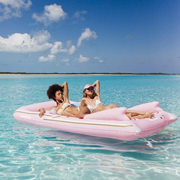 FUNBOY Retro Convertible Pink Pool Float for Summer Fun