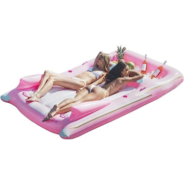 FUNBOY Retro Convertible Pink Pool Float for Summer Fun