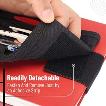 Mr. Pen- Adjustable Elastic Band Pen Holder, Pen Holder for Notebook, Pen Sleeve Case for Hard Cover Journals, Planner Pen Holder, Journal Pen Holder, Pen Sleeve Notebook, Pencil Holder for Notebook