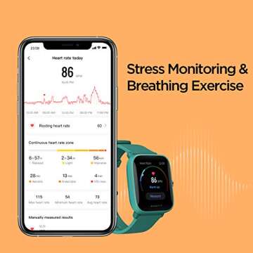 Amazfit Bip U Pro Smart Watch with Alexa Built-In for Men Women, GPS Fitness Tracker with 60+ Sport Modes, Blood Oxygen Heart Rate Sleep Monitor, 5 ATM Water Resistant, for iPhone Android(Green)