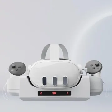 ZLiT Oculus Quest 3 Fast Safe Charging Dock White