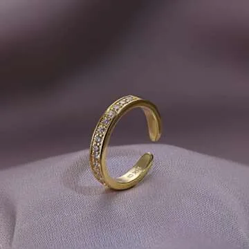FASACCO 14k Gold Filled Adjustable Toe Rings for Women