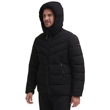 Calvin Klein Men's Puffer Jacket with Sherpa Hood