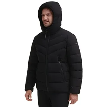 Calvin Klein Men's Puffer Jacket with Sherpa Hood