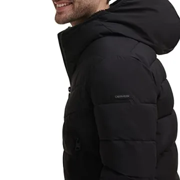Calvin Klein Men's Puffer Jacket with Sherpa Hood
