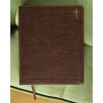 NIV, Journal the Word Bible (Perfect for Note-Taking), Double-Column, Leathersoft, Brown, Red Letter, Comfort Print: Reflect, Take Notes, or Create Art Next to Your Favorite Verses