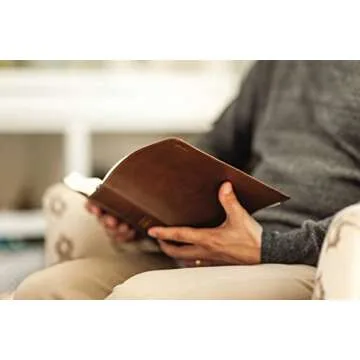 NIV, Journal the Word Bible (Perfect for Note-Taking), Double-Column, Leathersoft, Brown, Red Letter, Comfort Print: Reflect, Take Notes, or Create Art Next to Your Favorite Verses