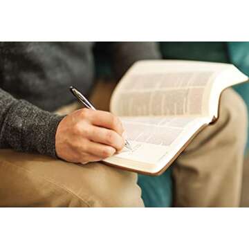 NIV, Journal the Word Bible (Perfect for Note-Taking), Double-Column, Leathersoft, Brown, Red Letter, Comfort Print: Reflect, Take Notes, or Create Art Next to Your Favorite Verses