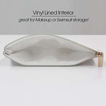 The Paisley Box Mrs Cosmetic Bag - Lined Mrs Makeup Bag, Mrs Zipper Pouch, Bride Makeup Bag, Lined Honeymoon Pouch, Wifey Gifts, Bride Cosmetic Case, Mrs. Swimsuit Bag, Bride Beach Bag