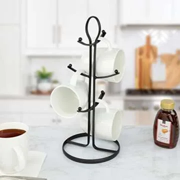 Spectrum Diversified Ashley Mug Holder, Black, Model Number: 58510