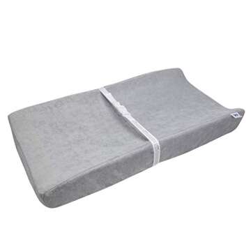 Serta Contoured Changing Pad with Plush Cover, Grey