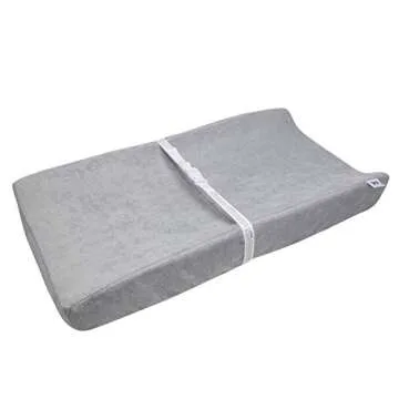 Serta Contoured Changing Pad with Plush Cover, Grey