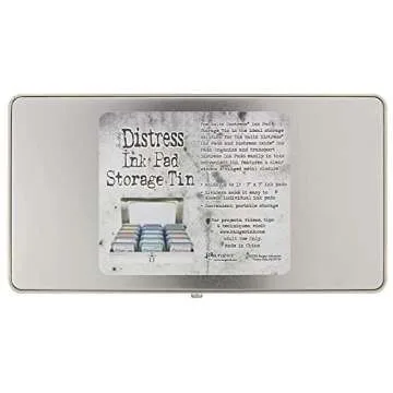 Tim Holtz Distress Ink Pad Tin for Stylish Craft Storage