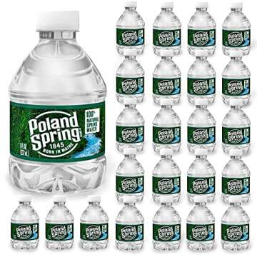 Dean Products - Spring Water Bottles 24 Pack - Bottled Spring Water - Small Bottles of Water - Mini Water Bottles 24 Pack - 8 oz Bottled Water - Bulk Small Water Bottles
