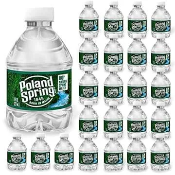 Dean Products - Spring Water Bottles 24 Pack - Bottled Spring Water - Small Bottles of Water - Mini Water Bottles 24 Pack - 8 oz Bottled Water - Bulk Small Water Bottles