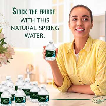 Dean Products - Spring Water Bottles 24 Pack - Bottled Spring Water - Small Bottles of Water - Mini Water Bottles 24 Pack - 8 oz Bottled Water - Bulk Small Water Bottles