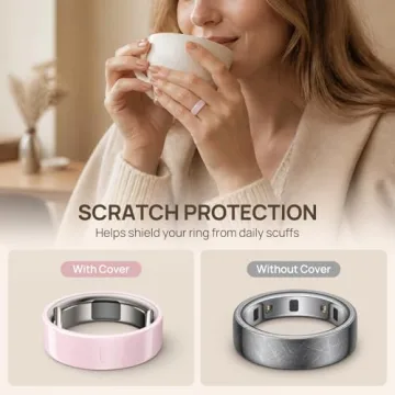 Ceramic-Look Oura Ring Cover 2 Pack for Gen 4/3