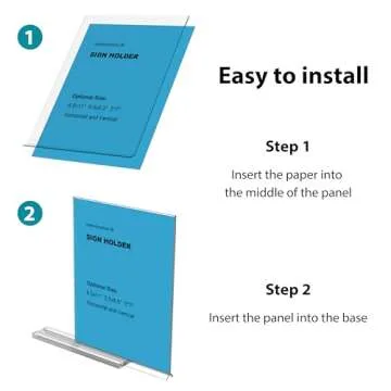 newnewshow Double-Sided Acrylic Sign Holder for Displays