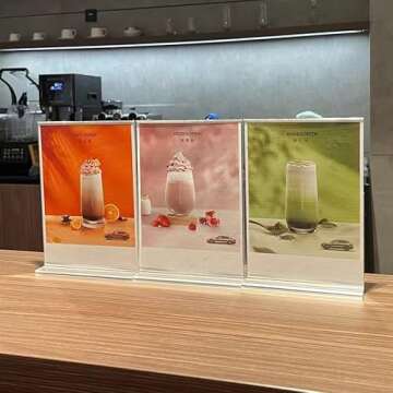 newnewshow Double-Sided Acrylic Sign Holder for Displays