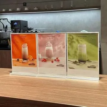 newnewshow Double-Sided Acrylic Sign Holder for Displays