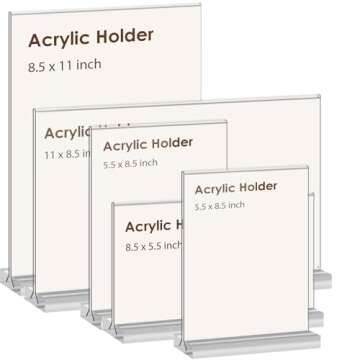 newnewshow Double-Sided Acrylic Sign Holder for Displays