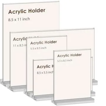 newnewshow Double-Sided Acrylic Sign Holder for Displays