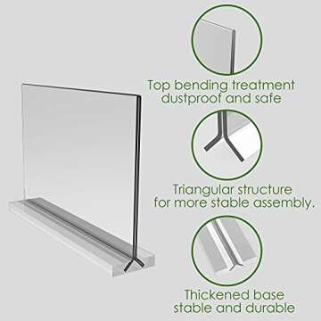 newnewshow Double-Sided Acrylic Sign Holder for Displays
