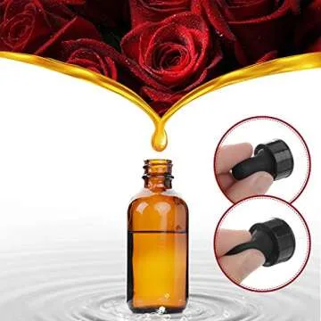 Yesker 2 oz Amber Glass Bottles with Glass Eye Dropper – Perfect for Essential Oils