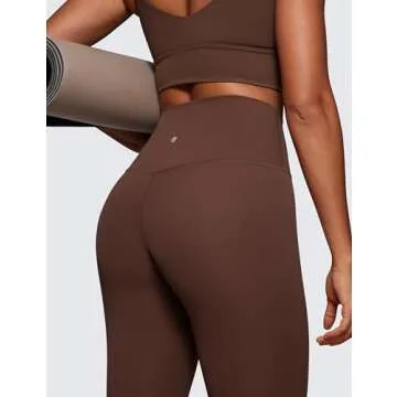 CRZ YOGA Butterluxe High Waisted Lounge Legging 25" - Buttery Soft Workout Yoga Pants for Women Coffee Brown Medium