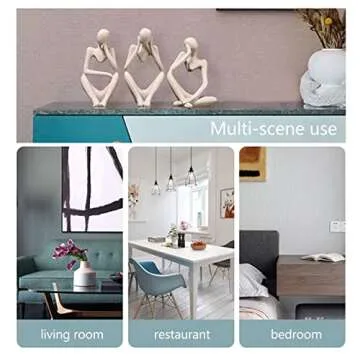 Stylish Sandstone Resin Thinker Sculpture Home Decor