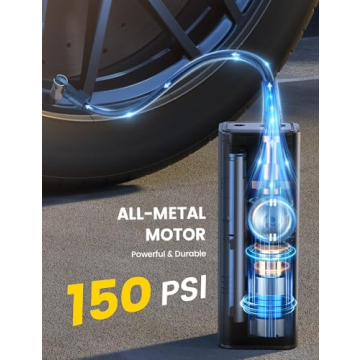 Lamicall 150 PSI Cordless Tire Inflator with Battery