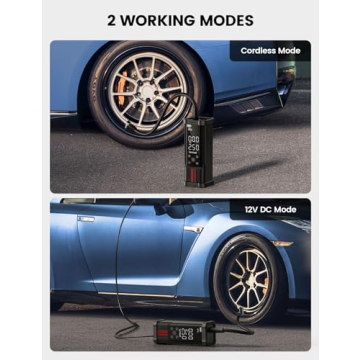 Lamicall 150 PSI Cordless Tire Inflator with Battery