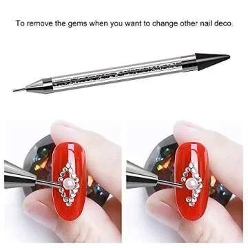 Tovip Dual-Ended Nail Rhinestone Picker for Art Use