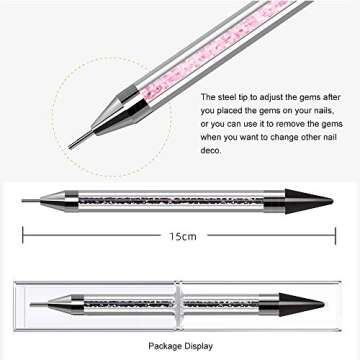 Tovip Dual-Ended Nail Rhinestone Picker for Art Use