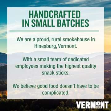 Vermont Smoke & Cure Meat Sticks - Uncured Pork Bacon Sticks Protein Snacks, No Antibiotics or Added Hormones, Hiking Snacks - 1 oz, 24 ct carton