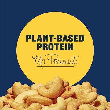 PLANTERS Deluxe Salted Whole Cashews, Party Snacks, Plant-Based Protein, Quick Snack for Adults, After School Snack, Roasted Cashew Flavored with Sea Salt, Bulk Nuts, Kosher, 1 lb 2.25oz Canister