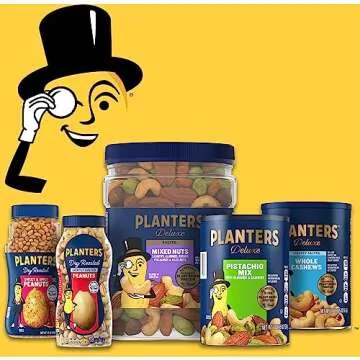 PLANTERS Deluxe Salted Whole Cashews, Party Snacks, Plant-Based Protein, Quick Snack for Adults, After School Snack, Roasted Cashew Flavored with Sea Salt, Bulk Nuts, Kosher, 1 lb 2.25oz Canister