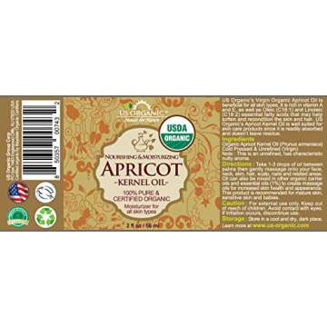 US Organic Apricot Kernel Oil for Skin and Hair Care