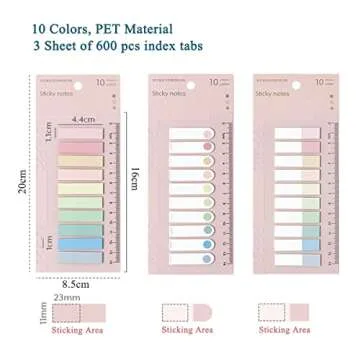 600 Pcs Morandi Sticky Tabs for Easy Note Taking