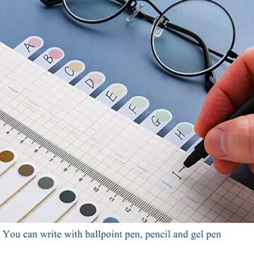 600 Pcs Morandi Sticky Tabs Book Notes Tabs, Page Markers Tabs Pastel Book Tabs Reading Tabs Annotation Tabs Page Markers Sticky Index Tabs with Ruler Tabs for Annotating Books (Color A)