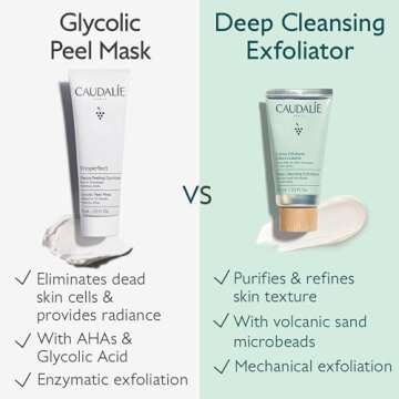 Caudalie Vinoperfect Glycolic and AHAs Peel Mask, Radiance in 10 Minutes, 2.5 Fl. Oz