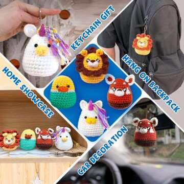 CozyBomB™ Crochet Kit for Beginners | Learn to Crochet Starter Kit for Adults, DIY Crochet Animal Amigurumi Knitting Kit, Step-by-Step Video Tutorials, Christmas Birthday Holiday Gift for Adults Teens