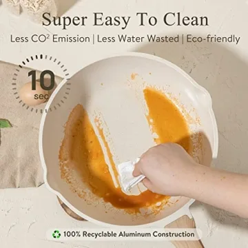 CAROTE 12.5 Inch Nonstick Deep Frying Pan with Lid