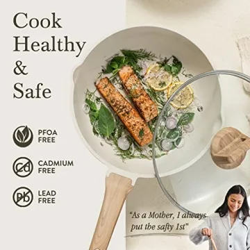 CAROTE 12.5 Inch Nonstick Deep Frying Pan with Lid