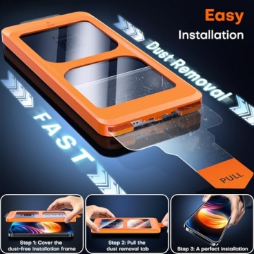 Premium TOCOL iPhone 16 Screen Protector with 9H Hardness and Easy Installation