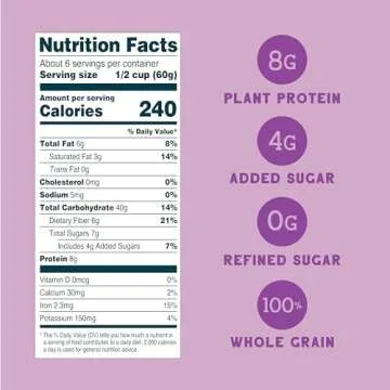 Seven Sundays Muesli Cereal, Wild and Free Blueberry Chia Buckwheat, 32 Oz Bag, Gluten Free, 0g Refined Sugar, Enjoy Warm, Cool or as Overnight Oats
