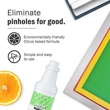 Ecotex® Screen Printing Mesh Degreaser (Quart - 32oz.) - Silk Screen Cleaner, Oil and Residue Remover - Screen Printing Frame Degreaser and Mesh Cleaner, Eco-Friendly Screen Printing Supplies