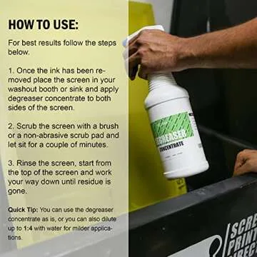 Ecotex® Screen Printing Mesh Degreaser (Quart - 32oz.) - Silk Screen Cleaner, Oil and Residue Remover - Screen Printing Frame Degreaser and Mesh Cleaner, Eco-Friendly Screen Printing Supplies