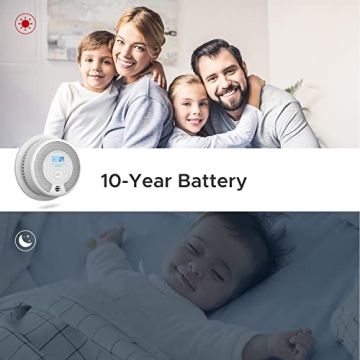 X-Sense 10-Year Battery Smoke and CO Alarm with LCD Display